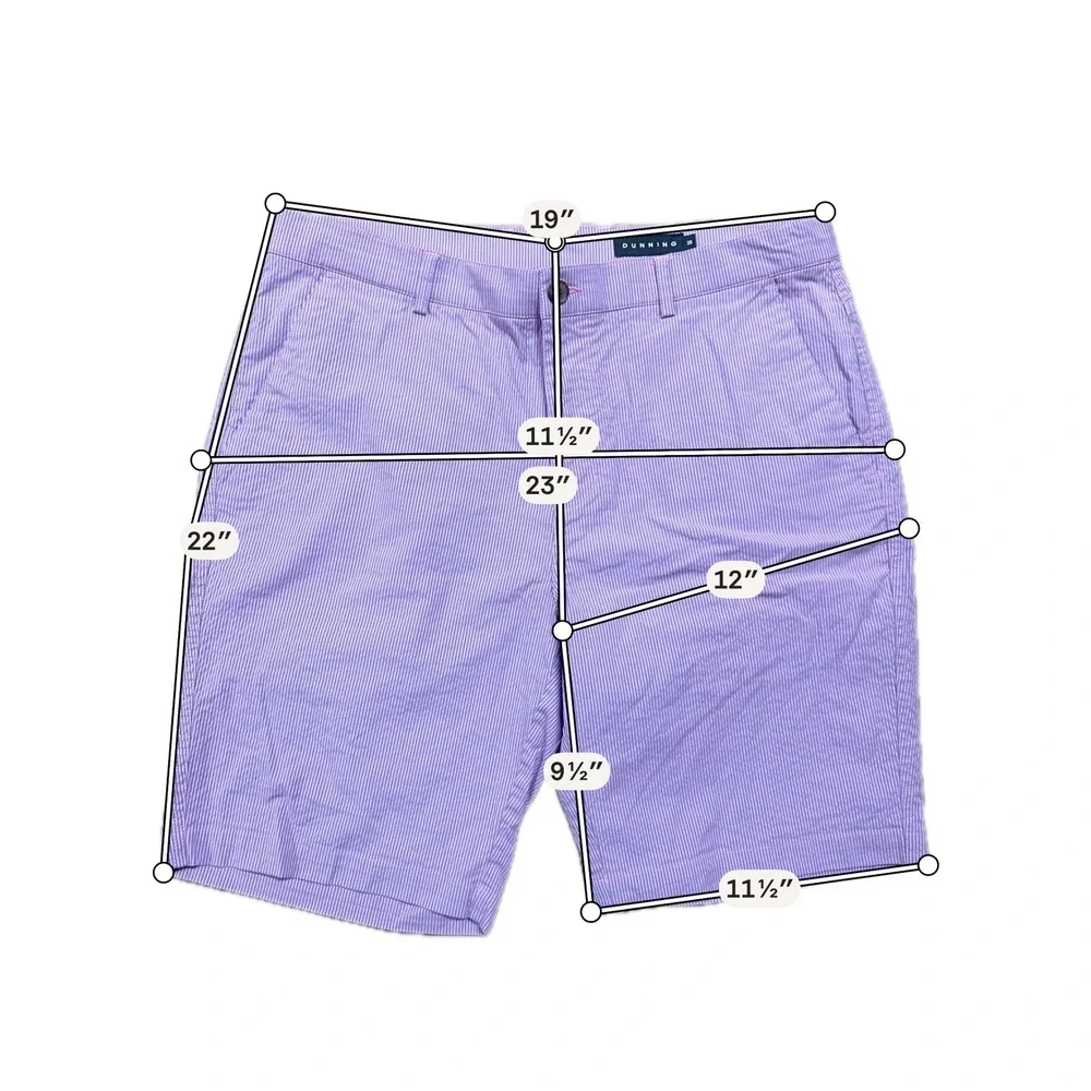 Lot 3 Dunning Mens Golf Shorts Performance Stretch Pink Orange Purple Size 38